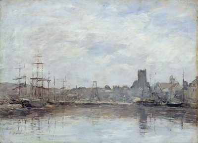 Septembermorgen: Hafen von Fécamp von Eugene Louis Boudin
