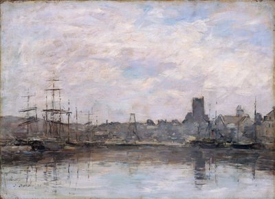 Septembermorgen: Hafen von Fécamp, 1880 von Eugene Louis Boudin