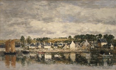 Dorf am Fluss von Eugene Louis Boudin