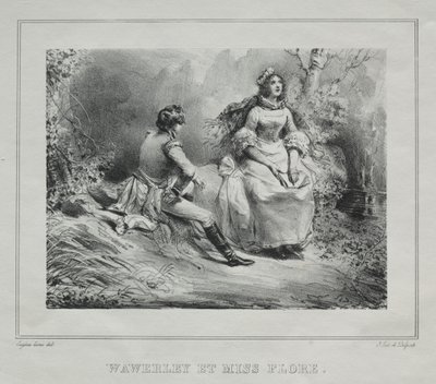 Malerische Ansichten von Schottland: Waverly und Miss Flora von Eugene Louis Lami