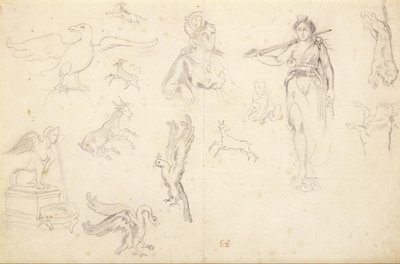 Tier- und Figurenstudien von Eugène Delacroix