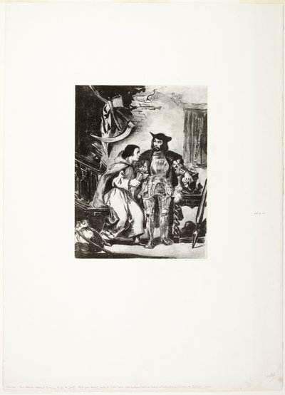 Bruder Martin ergreift die eiserne Hand von Goetz von Eugène Delacroix