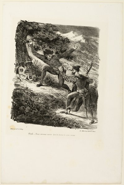 Faust und Mephistopheles im Harz, aus Faust von Eugène Delacroix