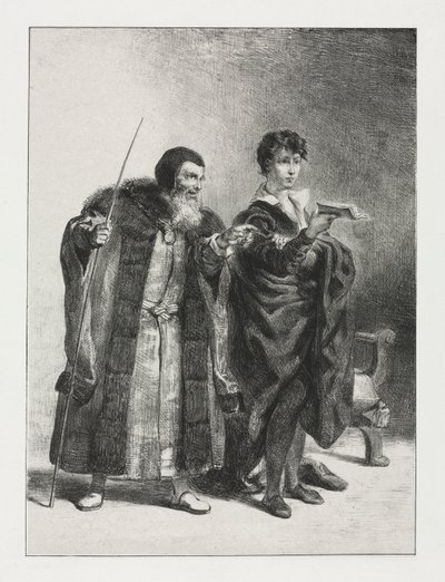 Hamlet: Polonius und Hamlet von Eugène Delacroix