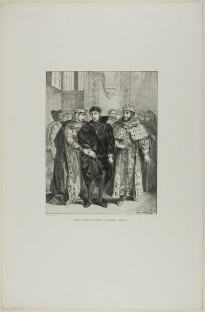 Hamlet und die Königin, Platte 1 aus Hamlet von Eugène Delacroix