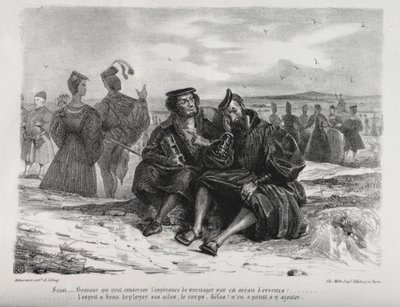 Illustrationen zu Faust: Faust und Wagner von Eugène Delacroix