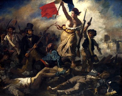 Die Freiheit führt das Volk von Eugène Delacroix
