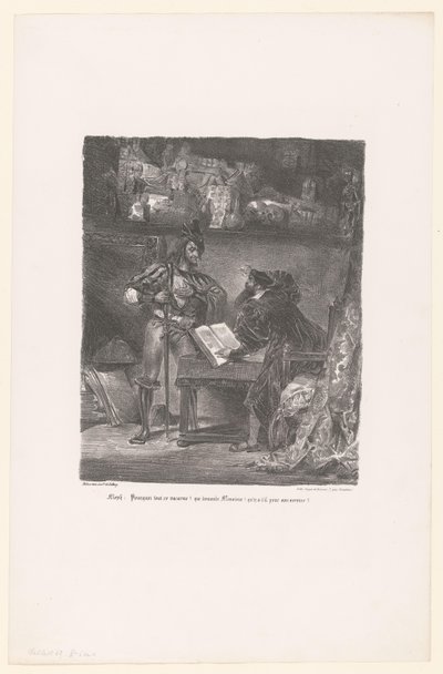 Mephisto erscheint Faust von Eugène Delacroix