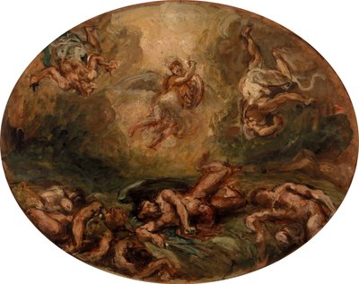 Der heilige Michael besiegt den Teufel von Eugène Delacroix