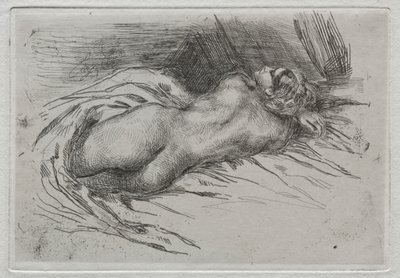 Studie einer Frau von hinten gesehen von Eugène Delacroix