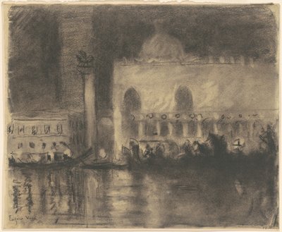Erinnerung an Venedig: der Palazzo Ducale und die Piazzetta von Eugène Vail