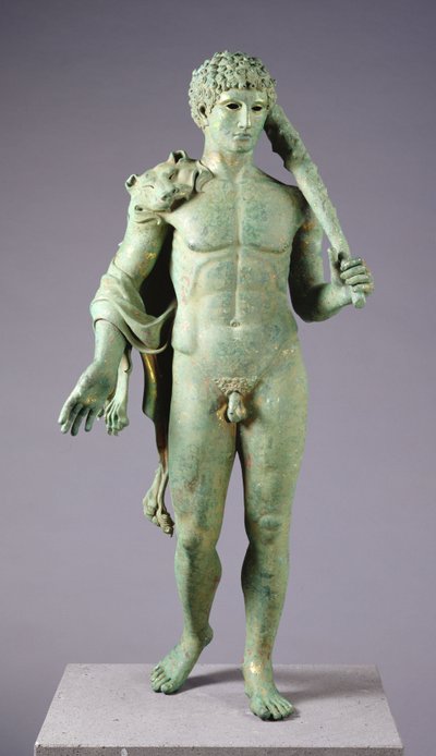 Jugendlicher Herkules (vergoldete Bronze) von European European