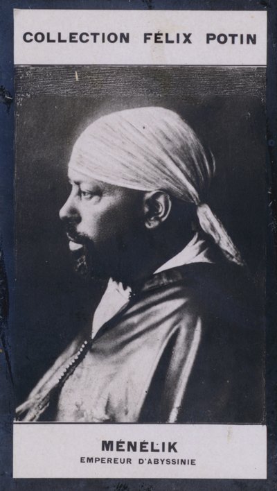 Menelik, Kaiser von Abessinien (1844) von European Photographer