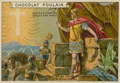 Erscheinung des Kreuzes kündigt Konstantin den Sieg in der Schlacht an der Milvischen Brücke, 312 von European School