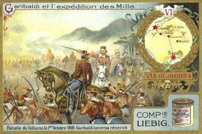 Garibaldi setzt seine Reserven ein, Schlacht von Volturnus, Italien, 1. Oktober 1860 von European School