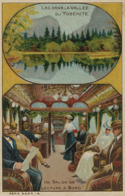 See im Yosemite-Tal und ein Lesesaal auf einem Schiff von European School