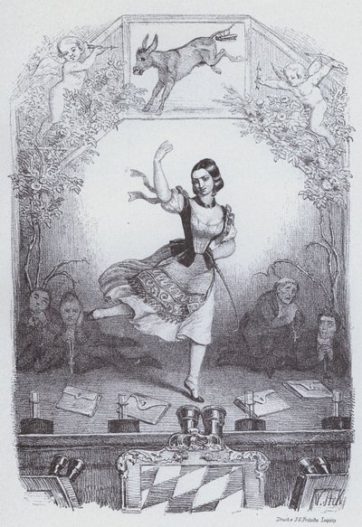 Lola Montez tanzt die bayerische Geschichte (Lithografie) von European School