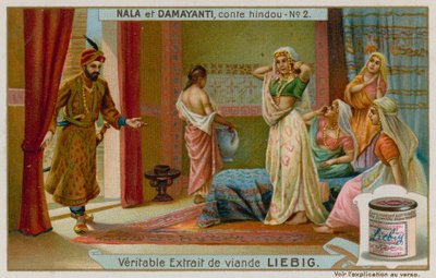 Nala kommt als Bote zu Damayanti und ihren Dienerinnen von European School