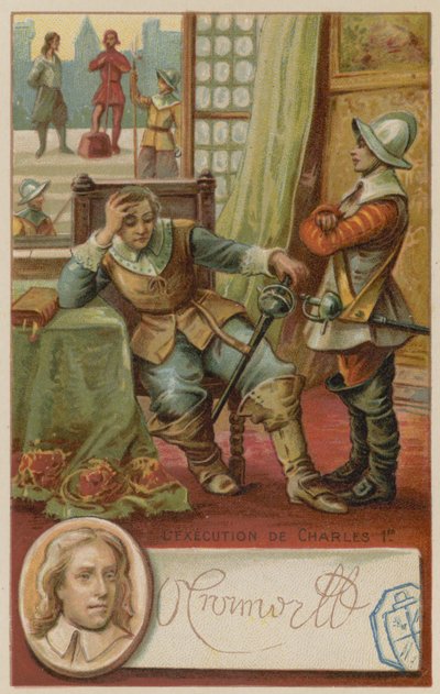 Oliver Cromwell und die Hinrichtung von Karl I., 1649 von European School