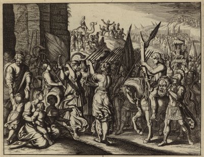 Saul begleitet David mit dem Kopf von Goliath von European School