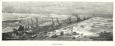 Schiffe passieren den Suezkanal, Ägypten von European School