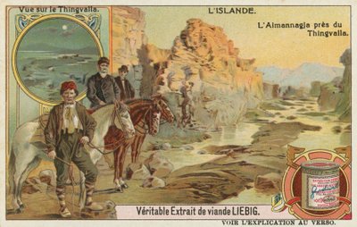 Die Almannagla-Verwerfung und Ansichten von Thingvalla von European School