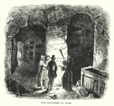 Die Katakomben von Rom (Gravur) von European School