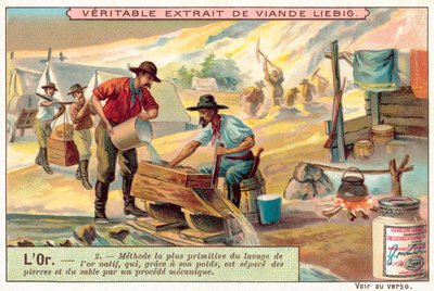 Die primitivste Methode, Gold von anderem Material zu trennen von European School