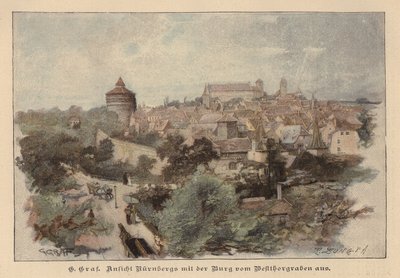 Ansicht von Nürnberg und seiner Burg, Deutschland von European School