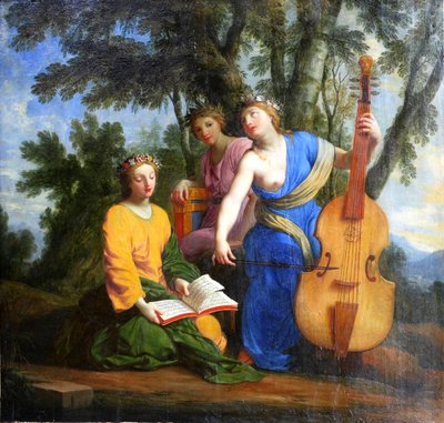 Melpomene, Erato und Polyhymnia von Eustache Le Sueur