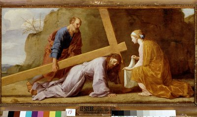Jesus trägt sein Kreuz (Kreuztragung oder Kreuzweg), ca. 1651 von Eustache Le Sueur
