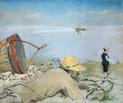 Henri Guerard entspannt am Strand von Eva Gonzalès