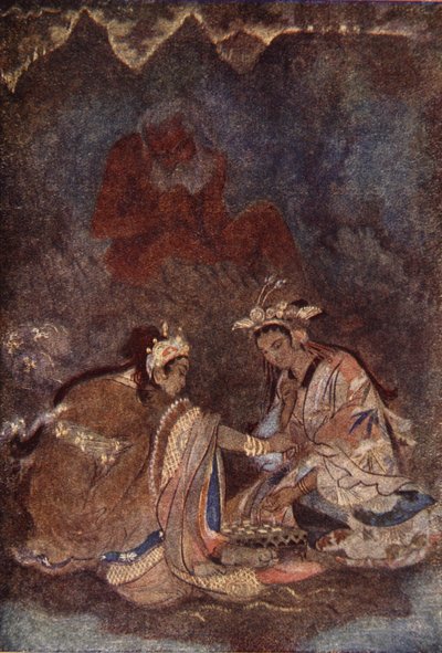 Visu auf dem Berg Fuji-Yama, Illustration aus 