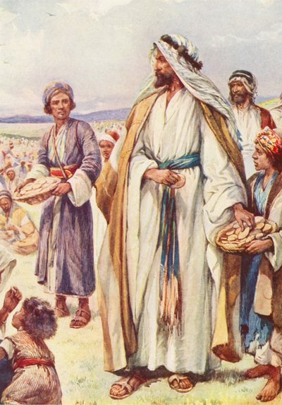 Jesus speist die große Menge von Evelyn Stuart Hardy