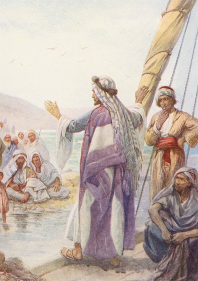 Jesus lehrt von einem Boot von Evelyn Stuart Hardy