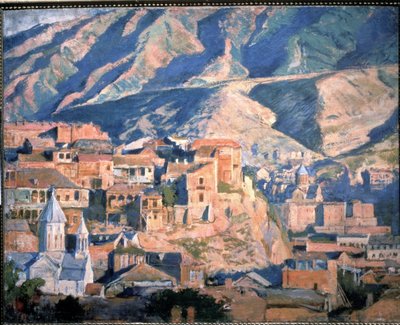 Tiflis - Ansicht einer Stadt im Kaukasus in einer felsigen Berglandschaft von Evgeni Evgenievitch Lanceray