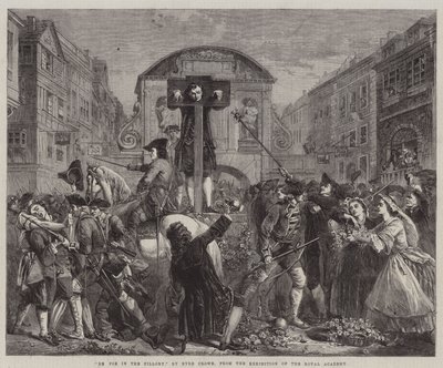 De Foe im Pranger, aus der Ausstellung der Royal Academy von Eyre Crowe