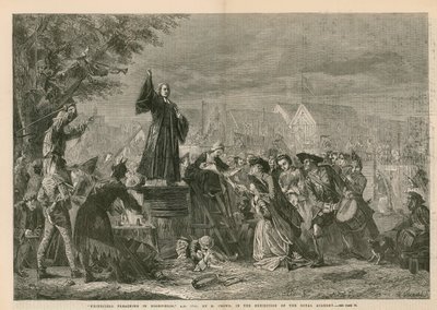 George Whitefield predigt in Moorfields, 1742 - in der Ausstellung der Royal Academy von Eyre Crowe