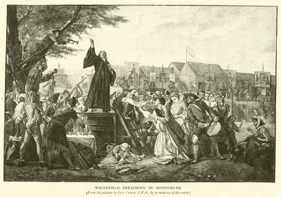 Whitefield predigt in Moorfields von Eyre Crowe