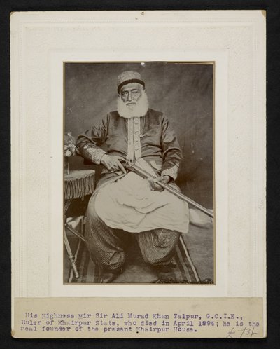 Sir Mir Ali Murad Khan Taipur III, Herrscher des Khaipur-Staates von F.L. Wadhumal