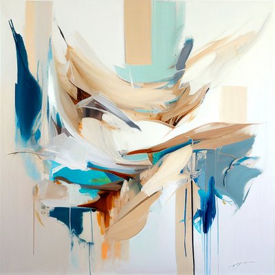 Abstrakte Komposition von F. Abderrahim
