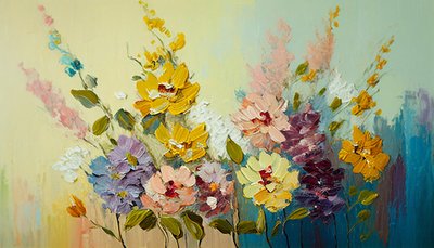 Antike Blumen in Vase von F. Abderrahim