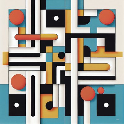 Leinwand Wanddekoration im minimalistischen und postmodernen Stil von F. Abderrahim