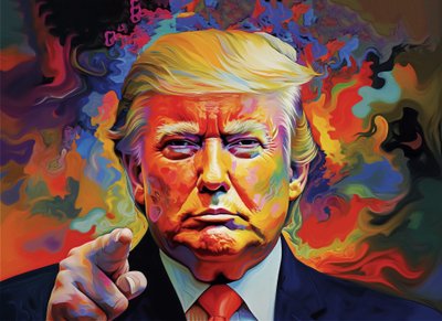Donald Trump Porträt von F. Abderrahim