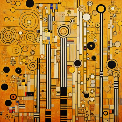Minimalistische Klimt-Muster moderne Raumdekoration, Wandkunst | Leinwanddrucke von F. Abderrahim