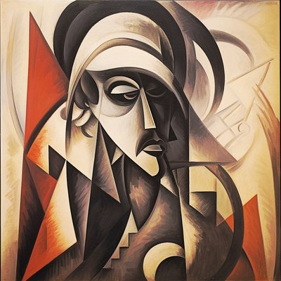 Portugal abstraktes Design im figurativen kubistischen Stil Gesichter, Wandkunst | Leinwanddrucke von F. Abderrahim