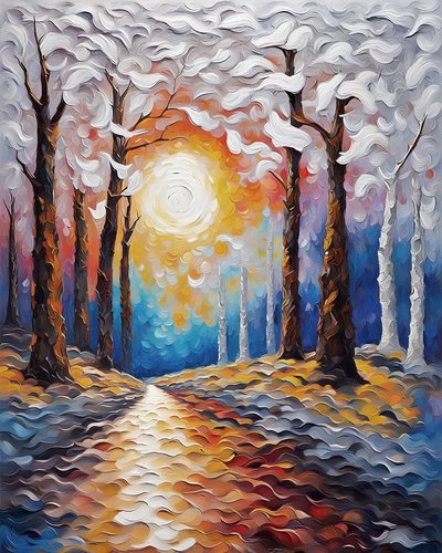 Sonnenuntergang im Wald von F. Abderrahim