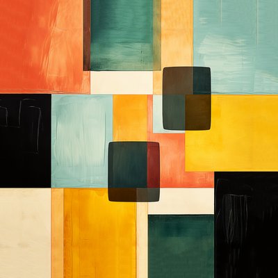 Abstrakte quadratische Kompositionen Musterdesign von F. Abderrahim