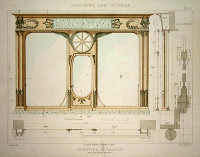 Entwurf für eine Ladenfassade, Illustration aus 