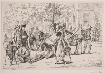 Straßenszene aus Madrid von F. Hendriksen